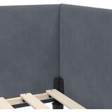  Kotni okvir postelje z matrico Drugo 2 pcs Siva Žamet, (5000123747) | Shoptok.si