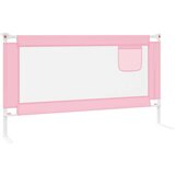 vidaXL sigurnosna ograda za dječji krevet ružičasta 150x25 cm tkanina | shoptok.hr