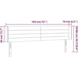  LED uzglavlje ružičasto 183x16x78/88 cm baršunasto | shoptok.hr