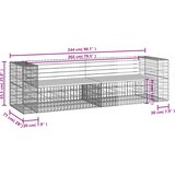  Vrtna klupa s gabionskim dizajnom 244x71x65,5 cm drvo duglazije | shoptok.hr