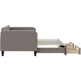  Dnevni krevet na razvlačenje smeđesivi 90 x 200 cm od tkanine | shoptok.hr