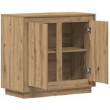  Stranska omarica iz umetnega lesa hrasta 80x34x75 cm | Shoptok.si