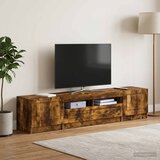  LED TV kabinet UTRECHT 3 kom. Dimljeni hrast Konstruirano drvo Smeđa 100 x 35 x 40 cm | shoptok.hr