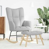  Stolica za ljuljanje s osloncem za noge od tkanine oblačnosiva | shoptok.hr