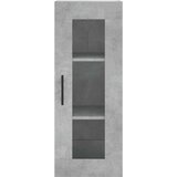  Visoka omara betonsko siva 34,5x34x180 cm inženirski les | Shoptok.si