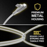 Scosche StrikeLine™ USB-C® na pravokutni Lightning® kabel, 1.8m, bijeli | shoptok.hr