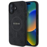  Originalni GUESS ovitek GUHMP16SG4GFRK za iPhone 16 - MagSafe - PU Leather - črn Cene