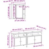  Set ormarića za kupaonicu 3 pcs sonoma hrast 80 x 30 x 60 cm | shoptok.hr