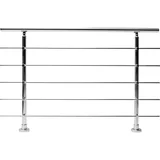 komplet ograje aluminij eloksiran - 100 x 150 cm komplet z 5x okroglimi palicami