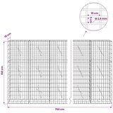  Gabion s žicom debljine 3 5 mm i mrežom 5x10 cm 750x10x150 cm - 10 cm 150 cm 750 cm | shoptok.hr