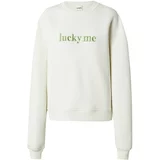 ABOUT YOU x Laura Giurcanu Sweater majica 'Elisabeth' svijetlozelena / bijela
