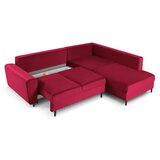 Cosmopolitan Design Crvena baršunasti sklopiva/s prostorom za odlaganje kutna garnitura (s desnim kutom/u obliku slova L) Kyoto – | shoptok.hr