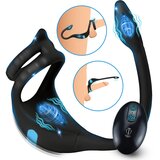 Trinity Men Vibrating C-Ring + Anal Stimulator Black | Shoptok.si