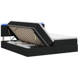  LED krevet za pohranu s madracem Crna 200 x 200 cm Tkanina - Crna 200 x 200 cm Dizajn linija | shoptok.hr