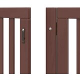 vidaXL Ograda za pse z vrati zložljiva 15 panelov rjava 750 cm les | Shoptok.si