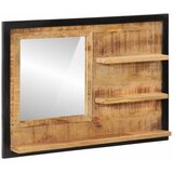  Ogledalo s policama 80x8x55 cm od stakla i masivnog drva manga | shoptok.hr