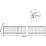  Gabion s žicom debljine 3,5 mm i mrežom 5x10 cm 500x30x50 cm | shoptok.hr