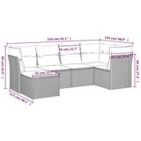 vidaXL 6-dijelni set vrtnih sofa s jastucima bež od poliratana | shoptok.hr