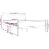  Okvir za krevet od masivne borovine boja meda 120 x 200 cm | shoptok.hr