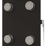 vidaXL Panel za tuširanje od stakla 25 x 47,5 x 130 cm crni | shoptok.hr