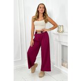 Kesi Viscose trousers with wide legs dark purple color | Shoptok.si