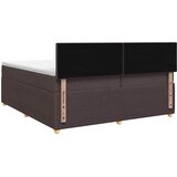  Boxspring krevet s madracem Tamno smeđa 200 x 200 cm Tkanina | shoptok.hr