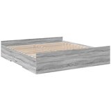  The Living Store Posteljni okvir s predali siva sonoma 200x200 cm inženirski les - Posteljni Okvir, (21498334) | Shoptok.si