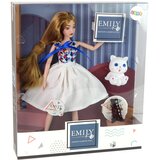  Lutka za igru Emily s dugom smeđom kosom i crnim čizmama - 30 cm | shoptok.hr