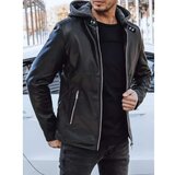 DStreet Black men's leather jacket TX4277 Cene