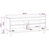  LED TV kabinet Dimljeni hrast Konstruirano drvo | shoptok.hr