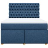  Krevet s oprugama i madracem plavi 160x200 cm od tkanine | shoptok.hr