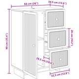  Kreveta s ladicama Bijela visokog sjaja 66 x 34,5 x 90 cm | shoptok.hr