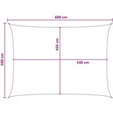  Senčna platna Modra in bela 5 x 6 m HDPE, (5000241462) | Shoptok.si
