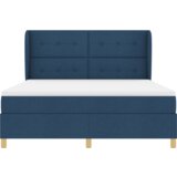 Plavi Modra Box Spring Postelja z Matracem 180x200 cm Tkanina, (22051390) | Shoptok.si