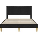  Krevetna konstrukcija s uzglavljem Crna 140 x 190 cm Tkanina | shoptok.hr