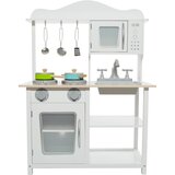 Kondela Otroška lesena kuhinja, bela/naravna, EMIEL | Shoptok.si