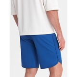 Ombre Men's sweat shorts with rounded leg - blue | Shoptok.si