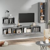  4-dijelni set TV ormarića sivog sonome konstruirano drvo | shoptok.hr