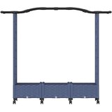  Povišeni krevet s mrežom i krovom Siva 169 x 40 x 129 cm PP | shoptok.hr