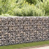 vidaXL gabionska stena s pokrovi iz pocinkanega jekla 300x50x100 cm | Shoptok.si