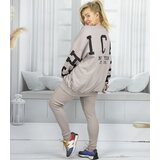 Pri Women's tracksuit loose sweatshirt + ribbed leggings CHICAGO | Shoptok.si