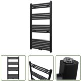The Living Store Kopalniški cevni radiator za centralno ogrevanje raven 600x1160 mm črn - Cevni Radiator, (21745124) | Shoptok.si