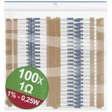 22P038 komplet metalnoslojnih otpora 1 Ω aksijalno ožičen 0.25 W 1 % 1 Set