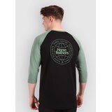 Horsefeathers Global Raglan Majica z dolgimi rokavi black / iceberg green | Shoptok.si
