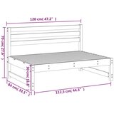  Srednja vrtna sofa 120 x 80 cm od masivnog drva duglazije | shoptok.hr