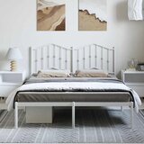  Metalni okvir za krevet s uzglavljem bijeli 135x190 cm | shoptok.hr