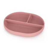 Petite&Mars Silikonski ovalni tanjur s odjeljcima i vakuumom 6 m+ Take&Match, Dusty Rose | Eponuda.com