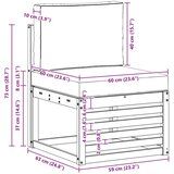  Srednji zunanji kavč Masiven les akacije Naravna, (5000272340) | Shoptok.si