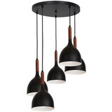  Luster na sajli NOAK WOOD 5xE27/15W/230V crna/bukva | Eponuda.com