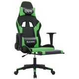  Masažni gaming stol z oporo za noge črno in zeleno umetno usnje, (21152267) | Shoptok.si